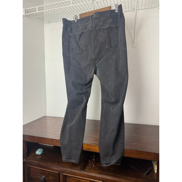 Torrid Black/Dk Grey Sky High Distressed Skinny Jeans 20R - Picture 4 of 8